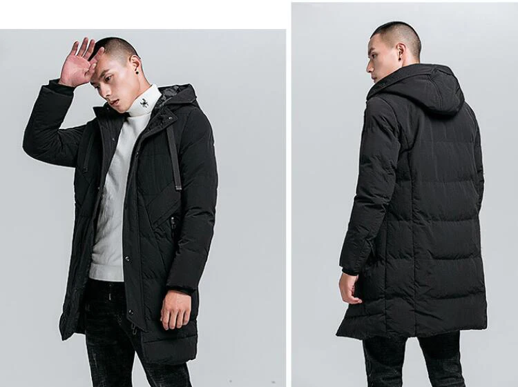 Winter Mens Parka Male Long Hooded Coats Jackets Casual Keep Warm Thicken Trench Big Size Windbreaker Outwear Black Parkas Men