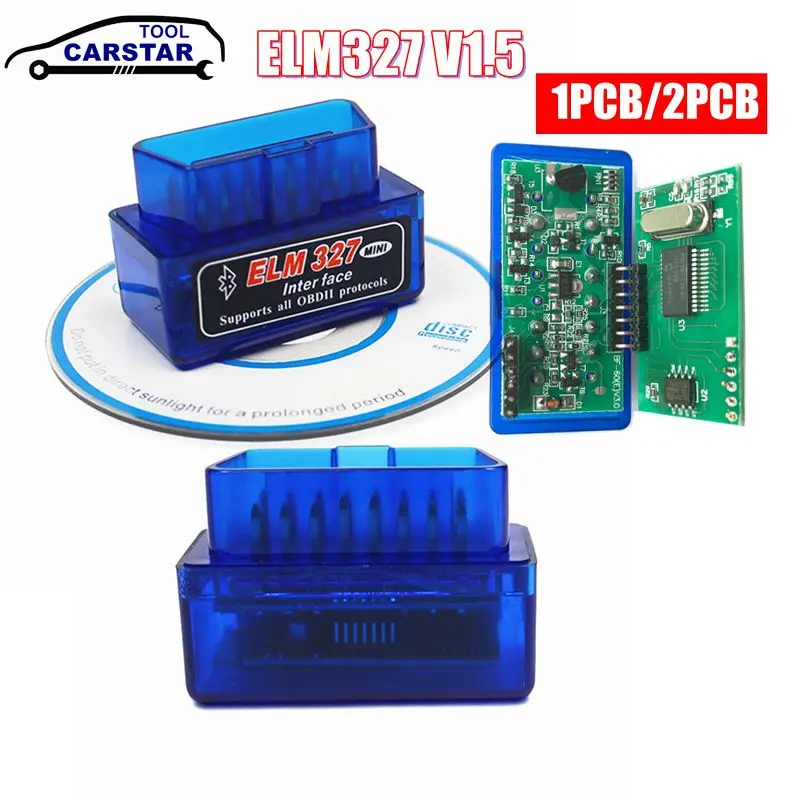 Мини сканер PIC18F25K80 ELM327 V1.5 Bluetooth ELM 327 v1.5 OBD2 диагностический адаптер инструмент для