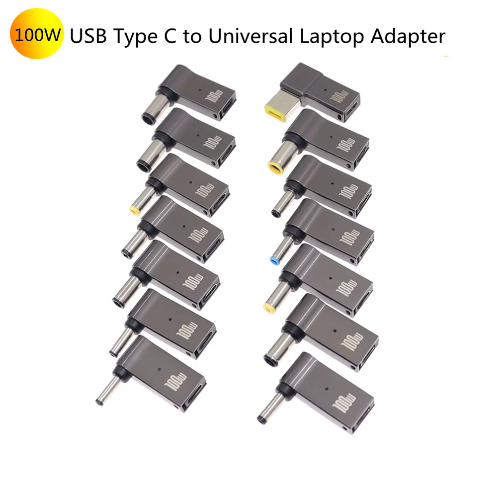 Spoof Plug Conector do Conversor tipo c Fêmea para 74×50 mm 45×30 mm 55×25 mm Laptop Masculino Saída dc 100w pd
