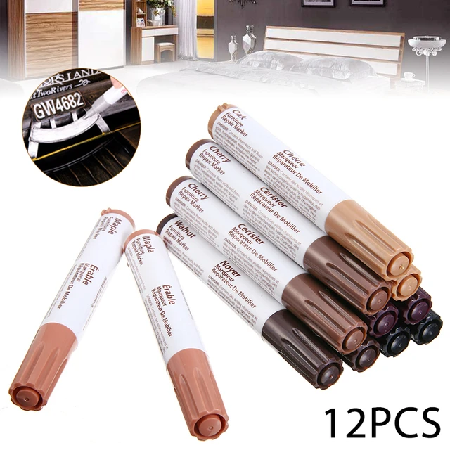 17Pcs Furniture Touch Up Kit Markers & Filler Sticks Wood Scratches Restore  Kit - AliExpress