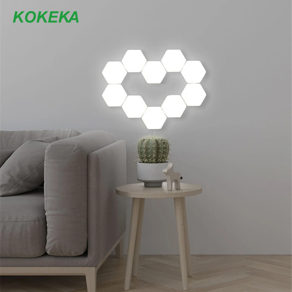 

Quantum Lamp Touch Sensitive Lighting Modular and Removable Geometry Led Hexagon Panel for DIY Creative Decoration Wall Lighting