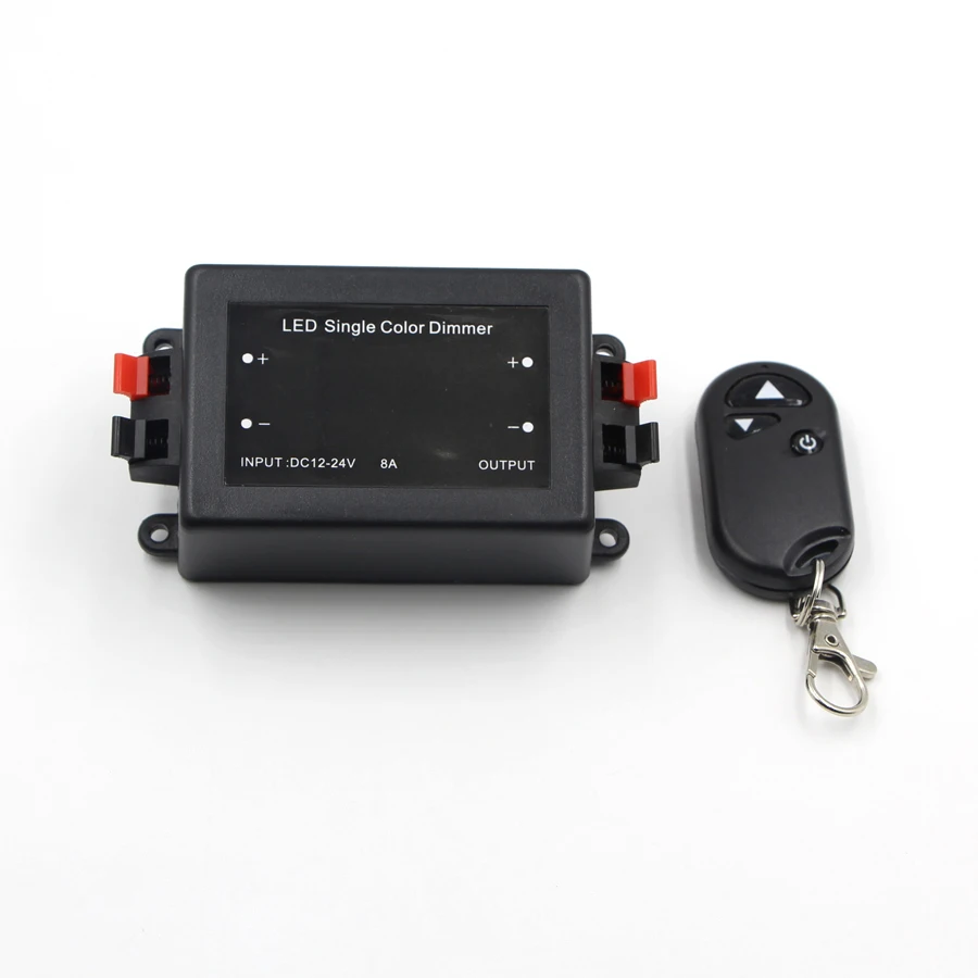 LED Dimmer Controller LED Single Color Dimmer 3Key RF Remote Control Wireless LED Controller DC 12V 24V 8A for SMD 5050 3528 Strip Light Rope
