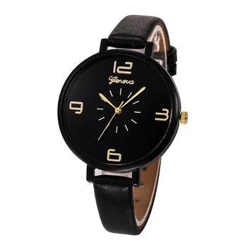 

Geneva Women's Watch Casual Creative Simple Artificial Leather Strap Quartz Analog Watch Holiday Gift relogio feminino часы 50*