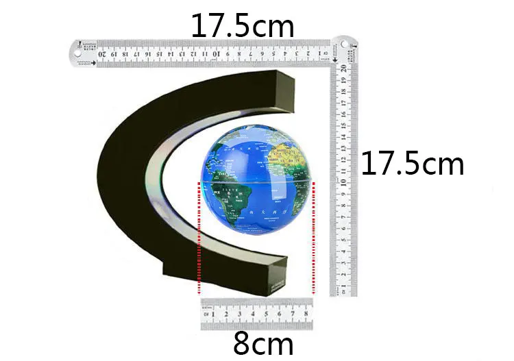 Синий шар освещение ночной Светильник Магнитный левитационный шар плавающий карта мира лампа Блеск Сфера украшения свет