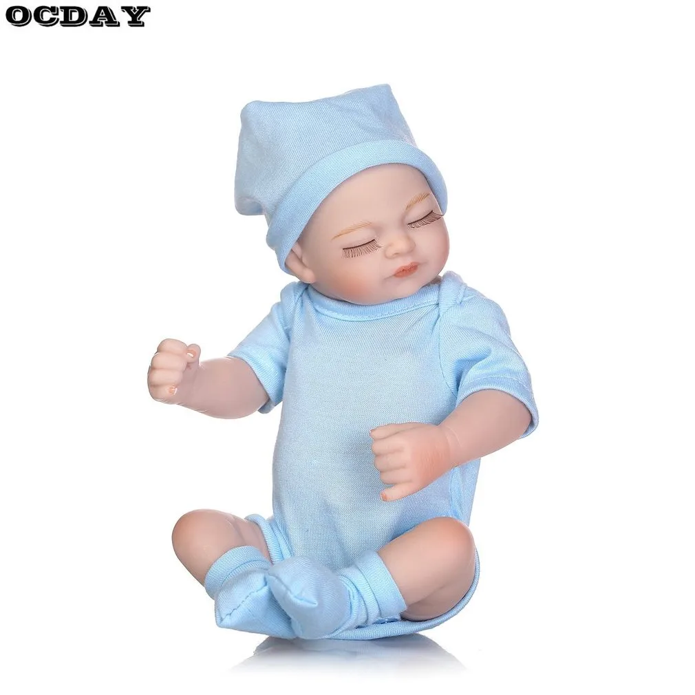 10 дюймов Reborn Baby Doll игрушки черный реалистичный ребенок мальчики девочки Купание кукла полное тело Мягкий силикон лучший подарок на день рождения для детей