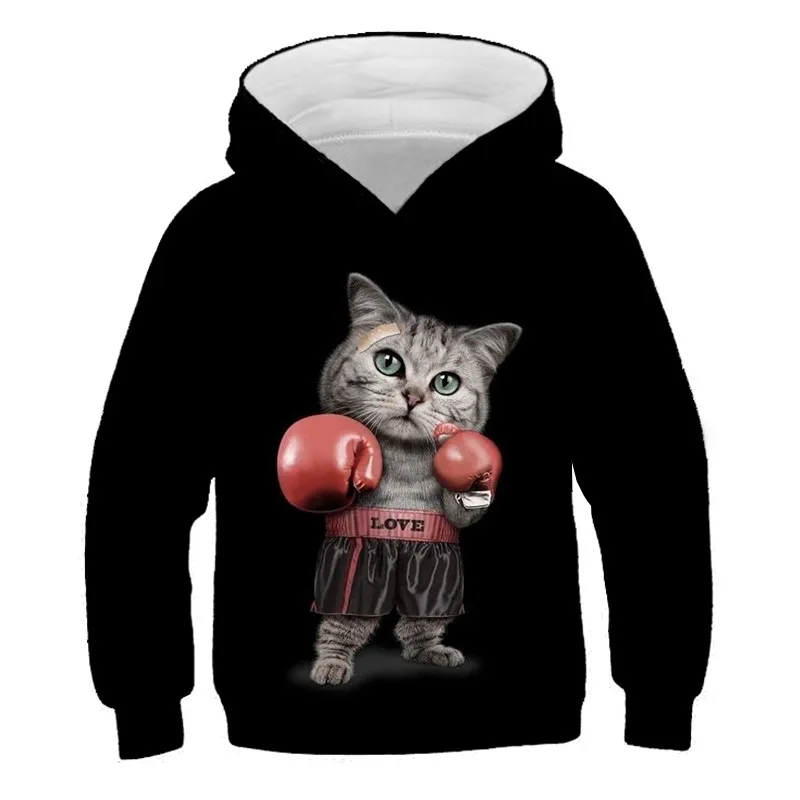 Animal Cat Funny Children 3D Long Sleeved Leisure Top Hoodies Colourful Printed Boy Girl Kid Fashion Autumn Hood & Sweatshirts hoodies for a boy Hoodies & Sweatshirts