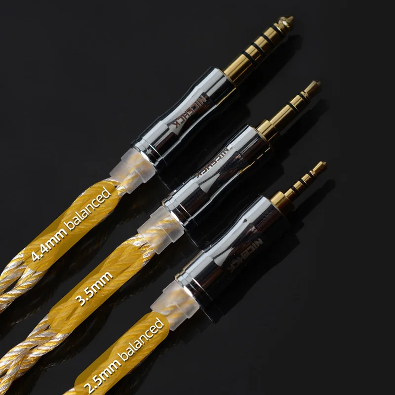 NICEHCK GoldenFall 4 Core Silver Plated Furukawa