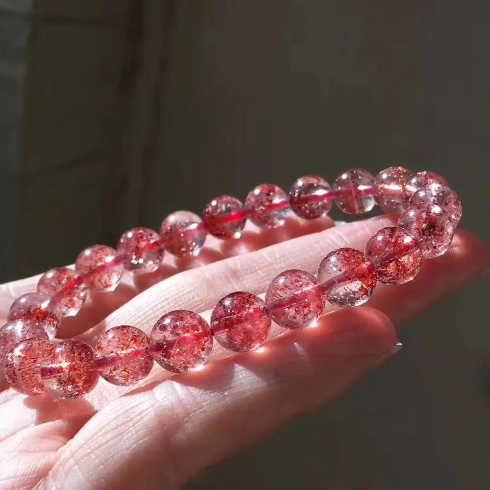Сертификат 8,5 мм натуральный лепидокроцит Рутиловый браслет для женщин леди супер 7 Мелодия Кристалл Круглый бисер стрейч-бижутерия AAAAAA