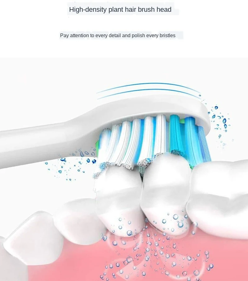 Electric Toothbrush S800 Ultrasonic Sonic toothbrush USB Charging IPX7 Waterproof extra brushes head
