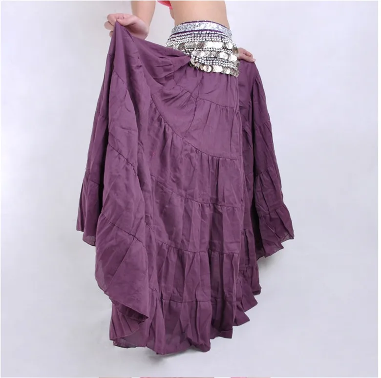 New 360 degrees Tribal Bohemian Long Skirt Swing Gypsy Skirts Women Belly Dance Ballroom Costume Full Circle Dress 11 colors