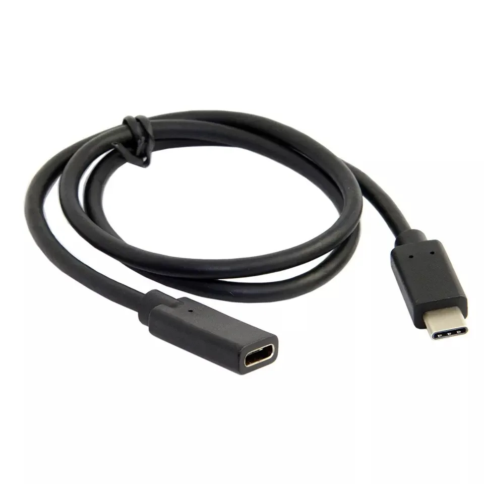 2 шт./лот USB 3,1 type C штекер USB 3,1 type C Женский удлинитель для передачи данных 1 м