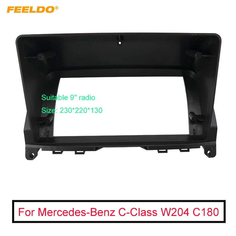 

Car 2Din Audio Face Plate Fascia Frame For Mercedes-Benz C-Class W204 9" Big Screen Radio Stereo Panel Dash Mount Refitting Kit