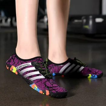 

2020 Men Women Aqua Shoes Quick-Drying Breath Rubber Reef Non-slip On surf Unisex Water Shoes Summer Beach Wading Shoes Swimming