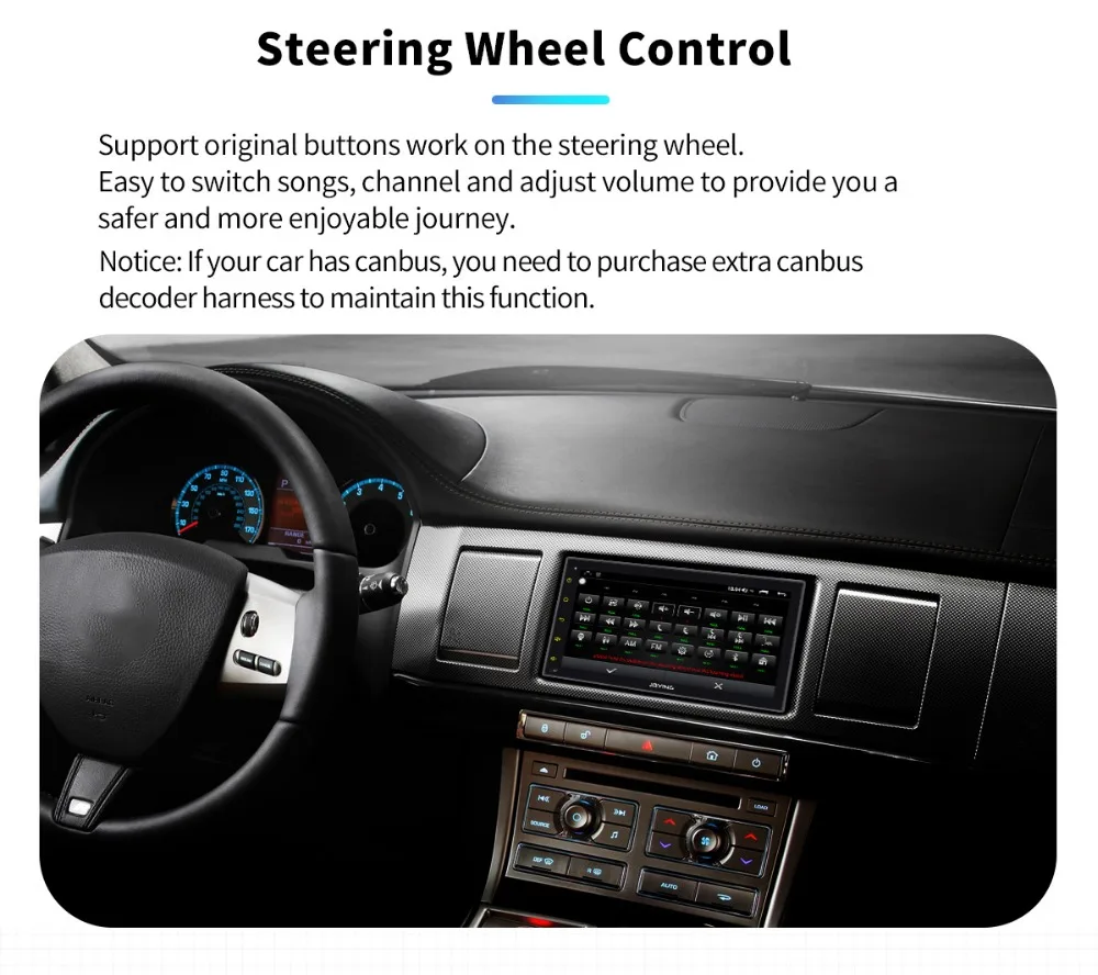 Cheap JOYING double 2 din 6.95" car radio Android 8.1 Octa Core with DSP GPS Navigation head unit SWC universal BTstereo audio player 12