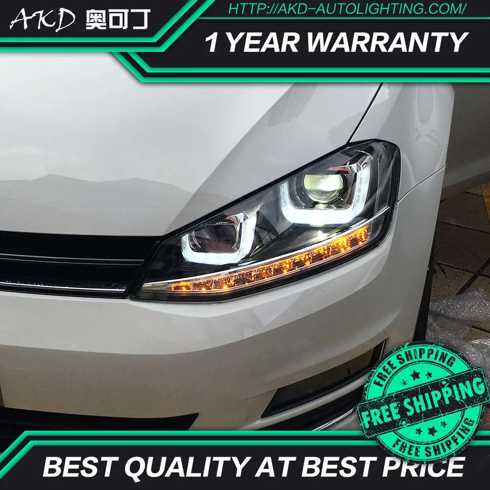 AKD Тюнинг автомобилей, фары для VW Golk7 Golf 7 MK7, светодиодные фары DRL, двухксеноновые фары с ангельскими глазками, авто AKD Тюнинг автомобилей, фары для VW Golk7 Golf 7 MK7, светодиодные фары DRL, двухксеноновые фары с ангельскими глазками, авто