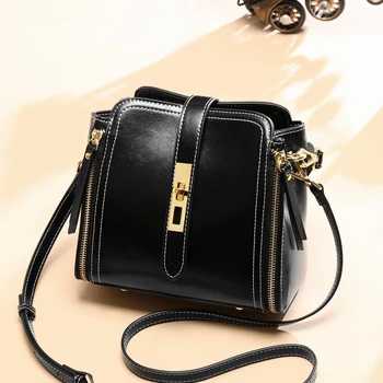 

Top Quality Cow Leather Ladies HandBags Women Messenger Bags Totes Designer Crossbody Shoulder Bag Boston Hand Bags Hot Sale