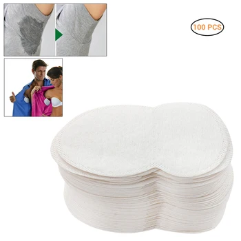 

100X ( 50 Pairs ) Summer Deodorants Cotton Pads Underarm Armpit Sweat Pads Dress Disposable Stop Sweat Shield Guard Absorbing