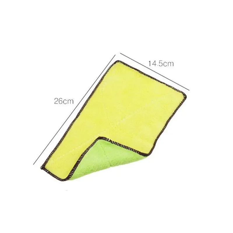 5 Pcs/Bag Microfiber Doublesided Water Absorption No-lint Washcloth Dish Cloth Household Soft Easy Cleaning Handy Cleaning Tools