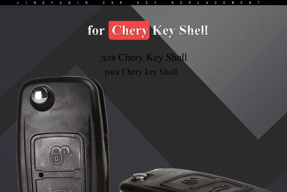 Keyforkess 10 pz/lotto Fob Cassa Chiave Dell'automobile per CHERY A5 FULWIN COWIN TIGGO E5 A1 di PASQUA 2 Bottoni Modificato A Distanza ABS chiave Borsette - Hcb395e130ba04d2fb446939b8db1b966e