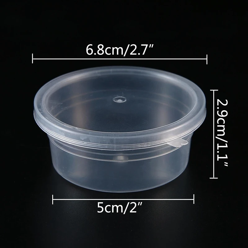 Контейнер для хранения слизи многоразовые пластиковые баночки для хранения с крышками для клея/воды/косметики/пластика, 24 шт