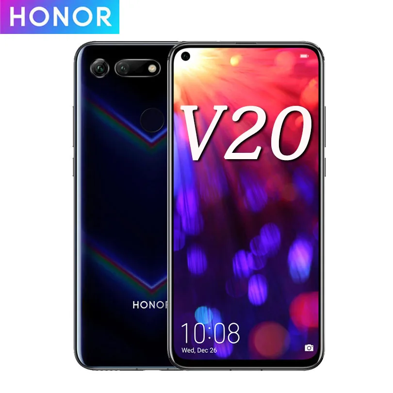 Honor V20 View 20 смартфон 6,4 дюймов полный экран 2310x1080 Kirin 980 Восьмиядерный 4000 мАч несколько языков сотовый телефон