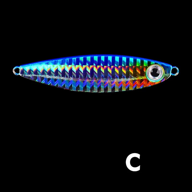 7 г 45 мм 7 цветов рыболовная искусственная приманка металлическая джигггинг ложка приманка рыболовные аксессуары без крючков - Цвет: C