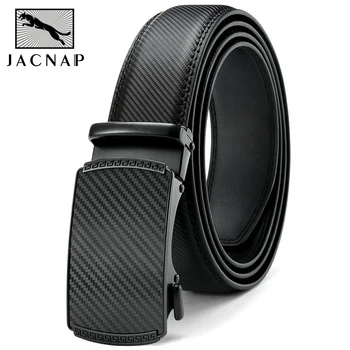 

JACNAIP Hot Selling Genuine Leather Belt For Men Business and leisure Automatic Alloy Buckle，New arrived Luxury Men Belts