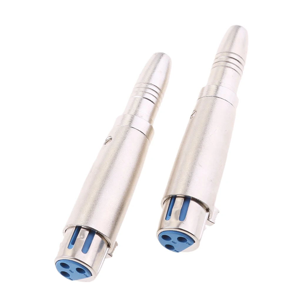 XLR 3 Pin Female To Mono 6.35mm 1/4 Female Jack Plug Adaptor Converter