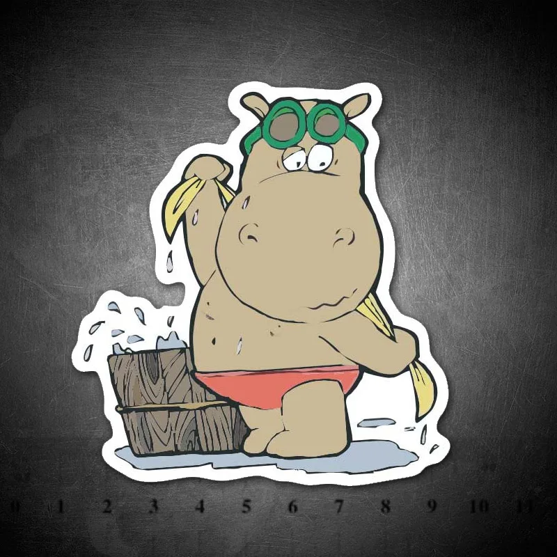 

Cartoon cute hippo animal Stickers for kids Laptop Skateboard Snowboard Bicycle Bike Luggage Waterproof toy sticker