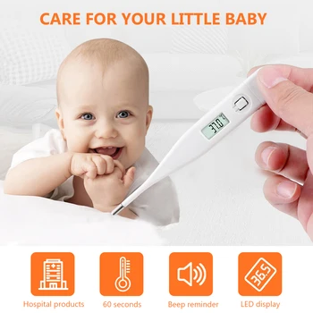 

Digital Thermometer Flexible Accurate Fast Adult Thermometer Infant Thermometer for Rectal Oral Armpit Temperature Measuring
