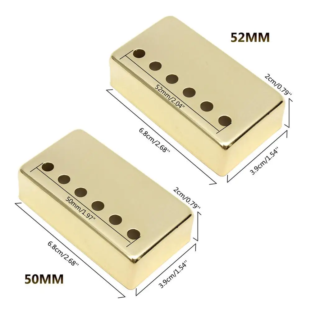 Flanger 2 Pcs/set Lp Electric Guitars Metal 50mm Pickup Cover+52mm