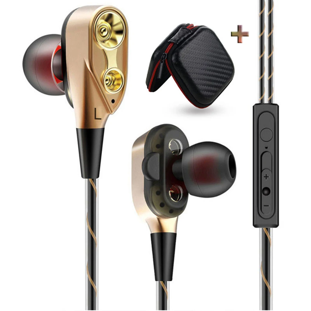 In Ear 3.5MM Metal Wired Earphones HiFi Stereo Bass Earphone With Mic For Phone Computer storage box | Электроника