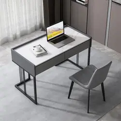Nordic placa de rocha computador mesa escritório em casa quarto simples luz luxo moderno pequeno apartamento com drawersmuebles