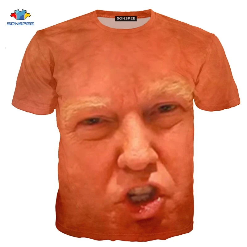 16 SONSPEE футболка с Дональдом Трампом футболка с 3D забавными мышцами и Трампом модная мужская одежда в стиле хип-хоп Детская рубашка мужская рубашка с американским рисунком - Цвет: 16