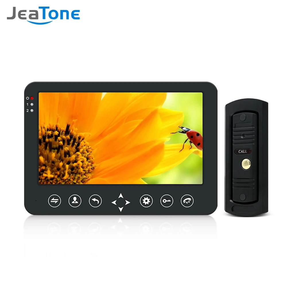 Jeatone видео дверной звонок Домашний домофон телефон двери 10 дюймов монитор 960P День