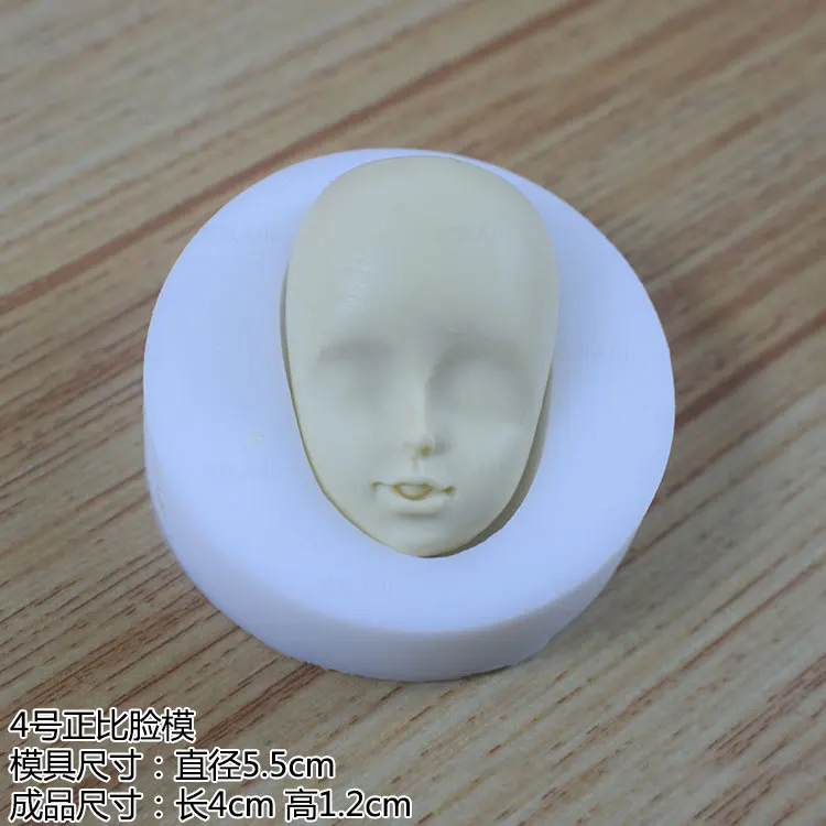 Пропорциональные лицо 3D Силиконовые формы ручной работы Ультралегкая глина мягкая керамика помадка свеча цементная Штукатурная смесь плесень набор BJD кукла формы для лица