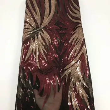 

High quality onion color African wedding lace fabric Hot selling French net lace fabric New 3d embroidered lace fabric