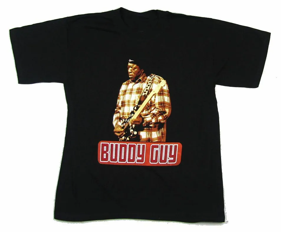 Черная футболка Buddy Guy 2000 новая с принтом Tour Concert Merch Nos на заказ | Мужская одежда