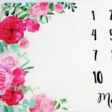 Новые детские месячные вехи одеяло Infants1 до 12 месяцев фон для фотосъемки ткань