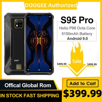 Перейти на Алиэкспресс и купить DOOGEE S95 Pro смартфон с 6,3-дюймовым дисплеем, восьмиядерным процессором Helio P90, ОЗУ 8 Гб, ПЗУ 128 ГБ, 48 МП, 5150 мАч