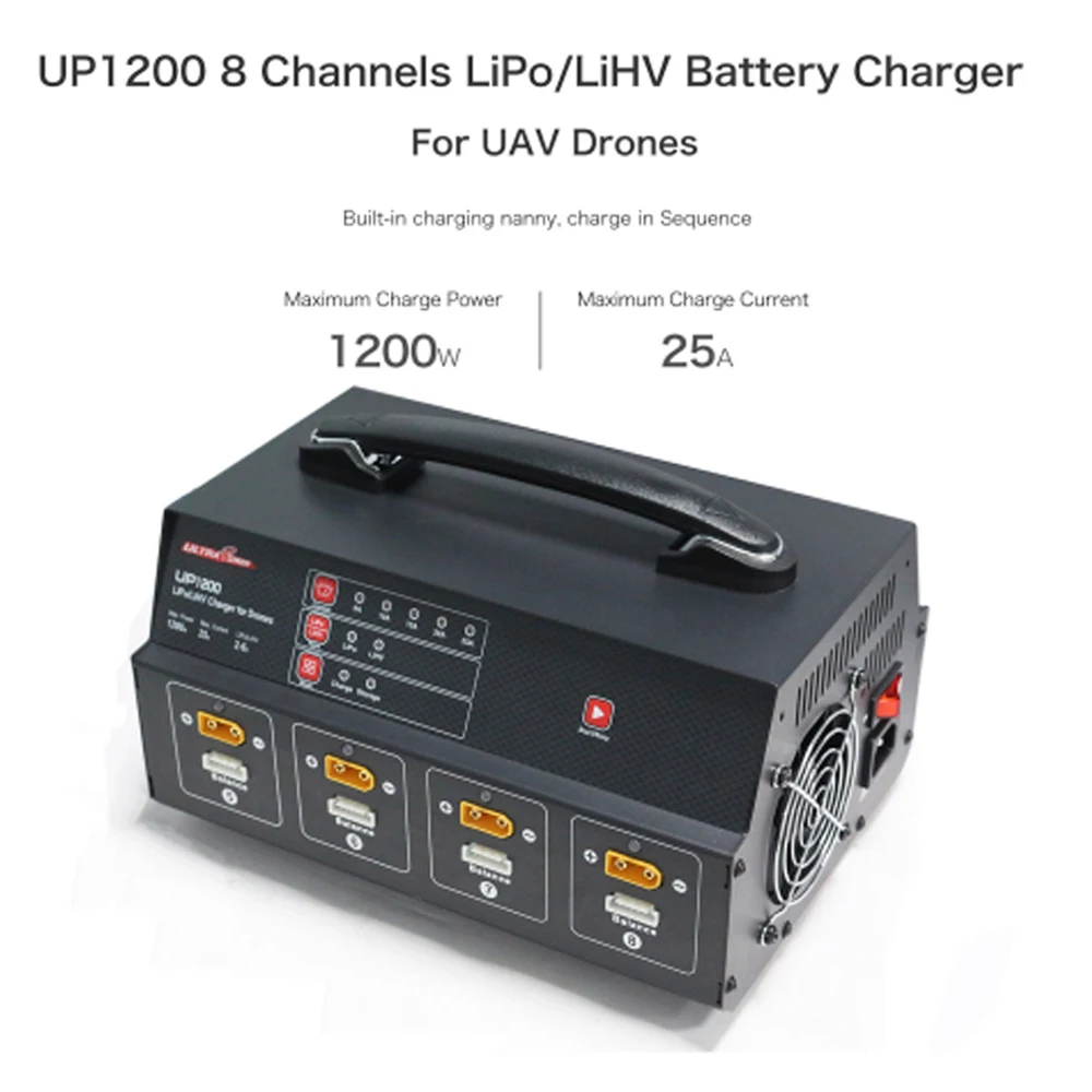Сверхмощное зарядное устройство UP1200 1200W 8/UP1200+/UP1200AC DUO Channel(для RC защиты растений Дрон Lipo батарея - Цвет: UP1200  8