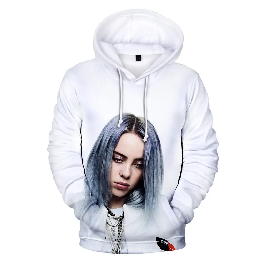Модные забавные дизайнерские 3D толстовки Billie Eilish для мужчин и женщин, худи Billie Eilish, толстовки с капюшоном, осенне-зимняя одежда, куртки - Цвет: 6