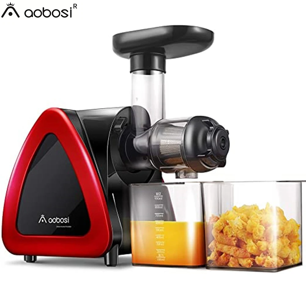

Aobosi 200W 60RPM Stainless Steel Masticating Slow Auger Juicer Fruit and Vegetable Juice Extractor Compact Cold Press Juicer Ma