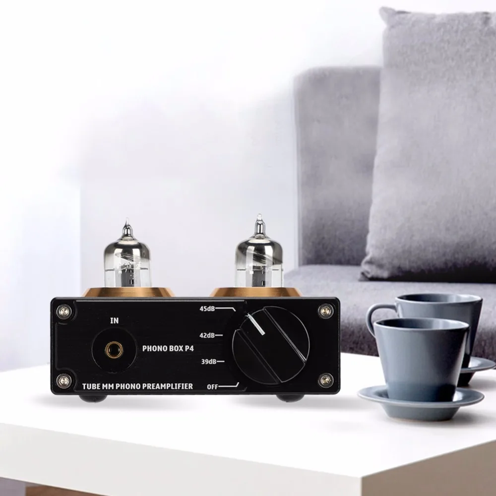 PHONO BOX P4 мм Phono усилитель предусилитель позолоченный RCA панель рисунок+ пескоструйная поддержка для аналогового входа 110-240 В