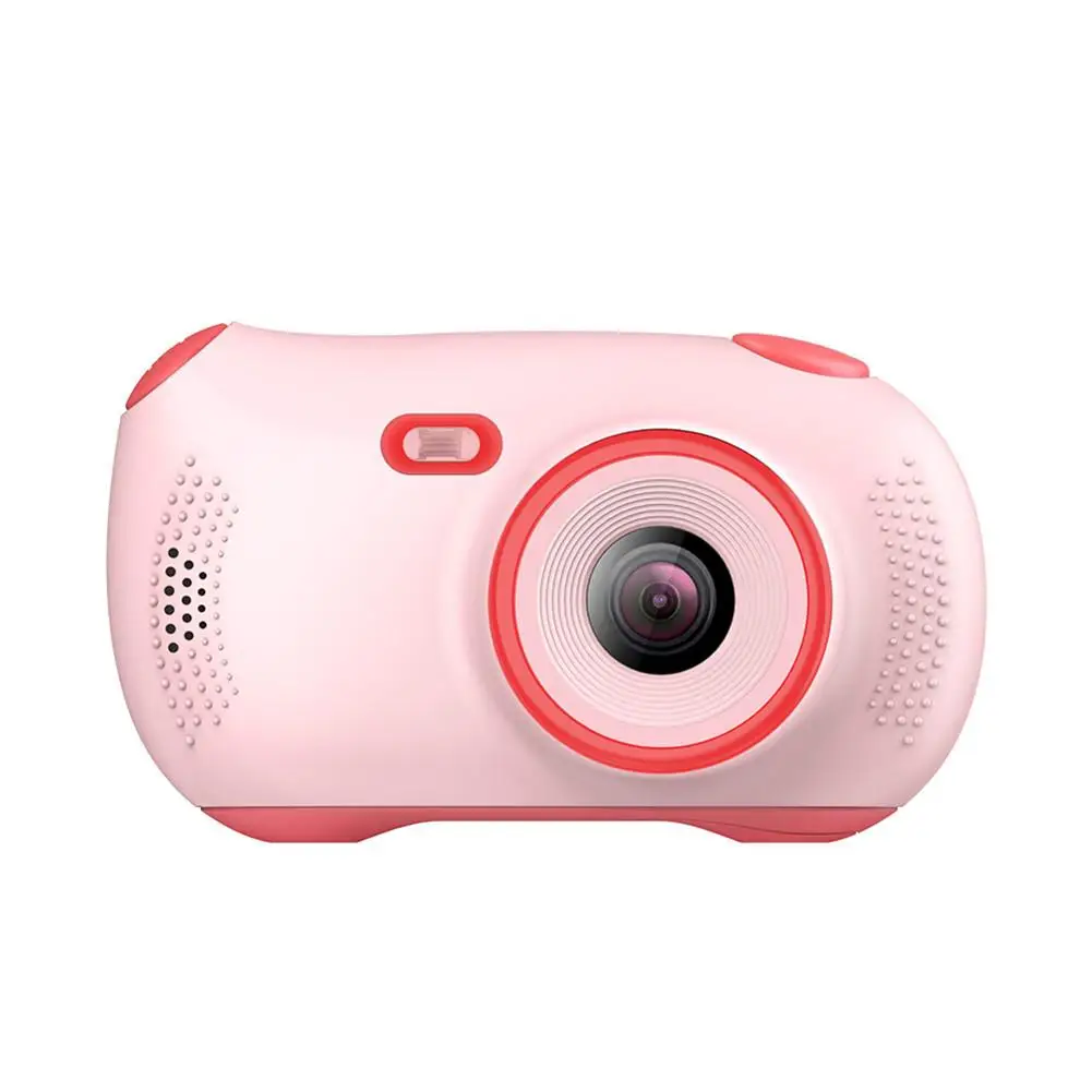 Pink Мини мультяшная Детская цифровая камера портативная детская камера игрушки с двумя объективами 2,4 ''ips большой экран видео рекордер высокого разрешения - Цвет: Pink