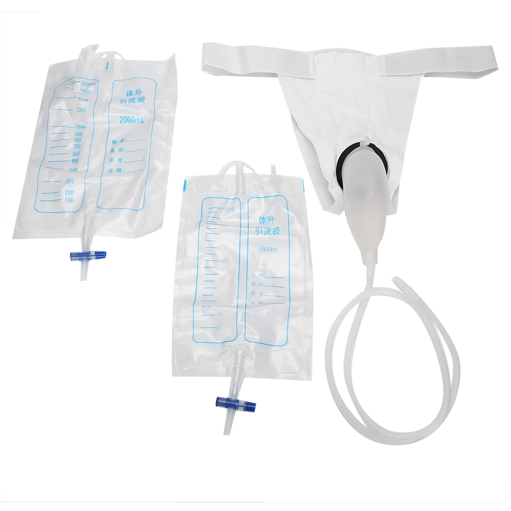 Male Urine Collection Bag Reusable Silicone Urinal for Men Elderly Bedridden Patients | Красота и здоровье