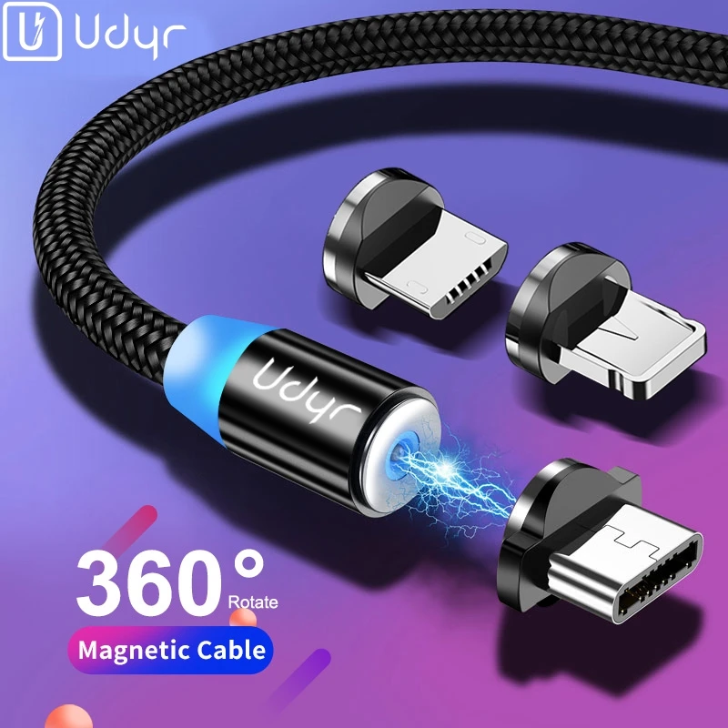 Магнитный usb кабель Udyr для быстрой зарядки USB Type C iPhone xs Samsung зарядный Micro мобильный