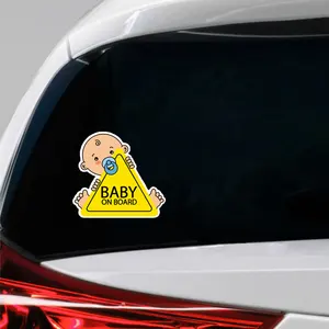 Image 2 - Baby an Bord PVC Auto Aufkleber Tuning Cartoon Fenster Auto Aufkleber Autos Dekoration Personalisierte Scratch Proof Außen PVC