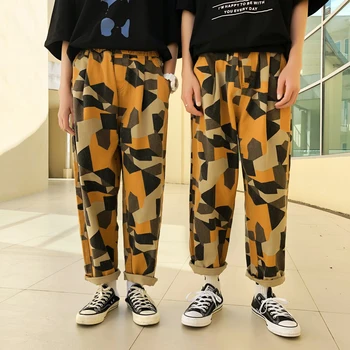 

2020 Men's Camouflage Printing Baggy Homme Casual Pants Cargo Pocket Jeans Male Loose Haren Pants Yellow/green Trousers S-XL