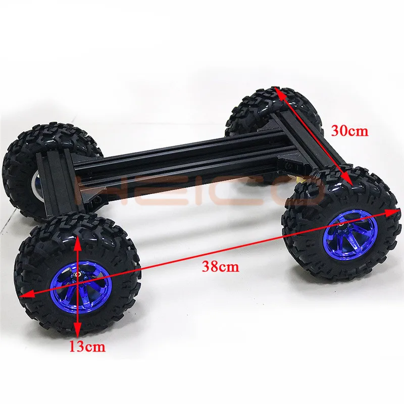 US $16.02 Mecanum Wheel Heavy Metal Smart Car Chassis With 37mm 12v Servo for Robot Omnidirectional Wheels Development Platform DIY Kit